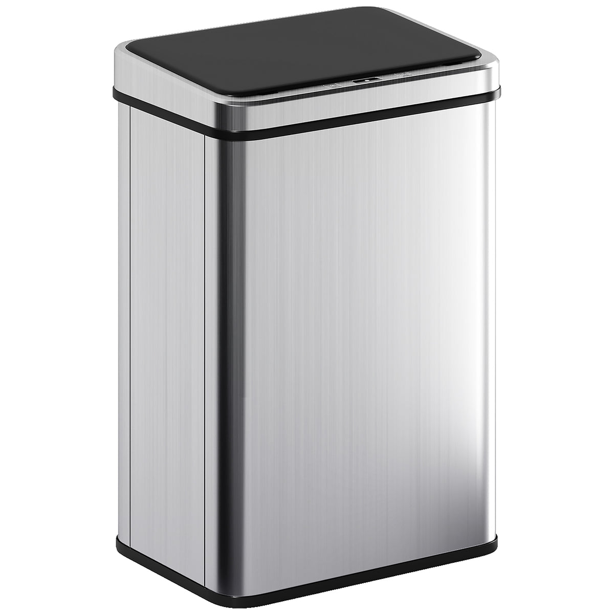 Fynco - 40L Sensor Bin with Quiet Soft-Close Lid, Automatic Touchless Motion Sensor Kitchen Bin with Fingerprint Resistant Stainless Steel for Hygienic Gyms, Home Office Use, Silver Tone