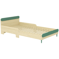 AIYAPLAY Toddler Bed with Safety Rail, for Ages 3-10 Years, 195 x 103 x 60.5cm, Green