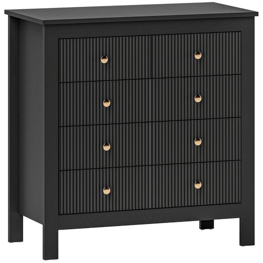 Elegant Chest of Five Drawers - Black