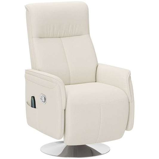 10-Point Massage Recliner Armchair - Cream