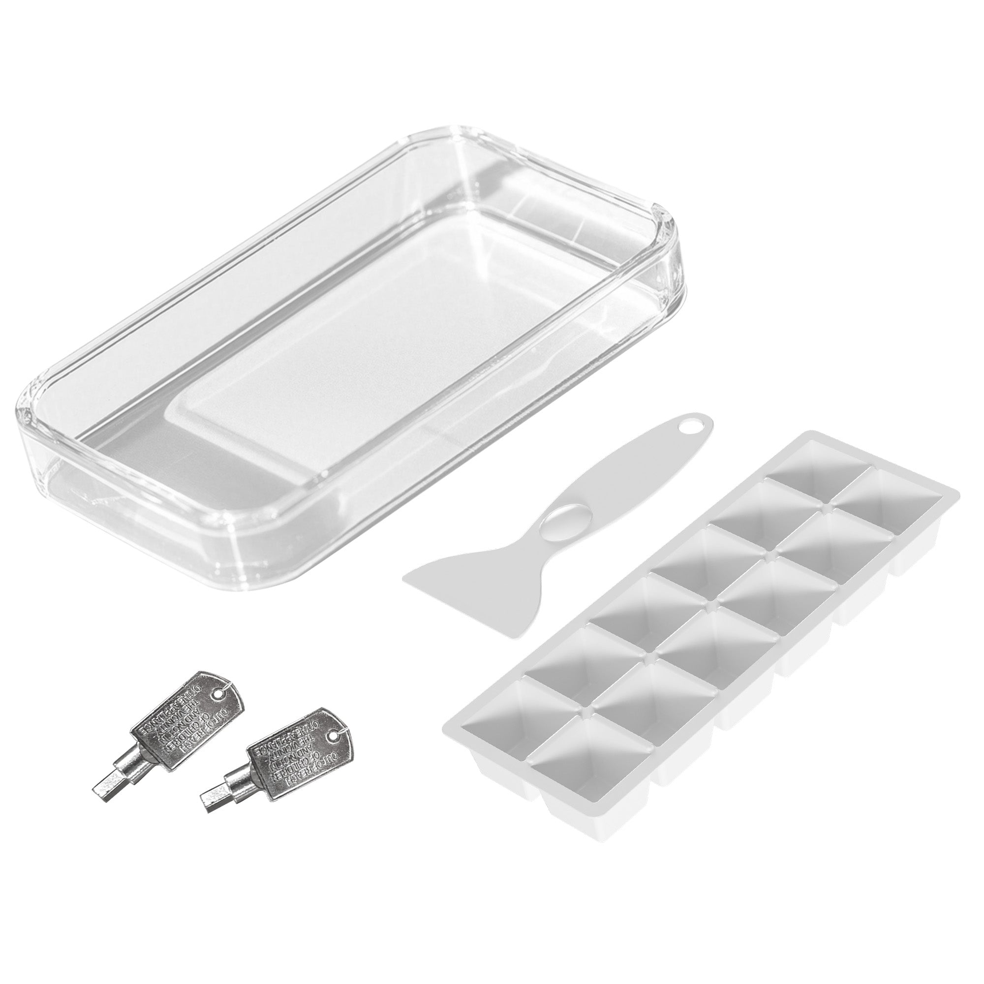 46 Litre Lockable Countertop Fridge - Cream White