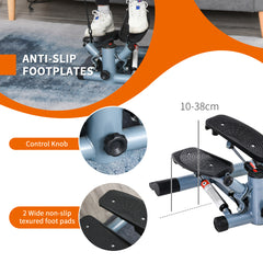 Mini Stepper Step Machine with Resistance Bands and Cushion Mat for Leg Arm Full Body Training Fitness Stair Stepper