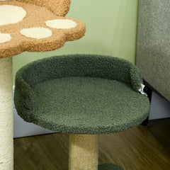 52cm Small Cat Tree for Indoor Cats, Scratching Posts with Two Beds, Toy Ball