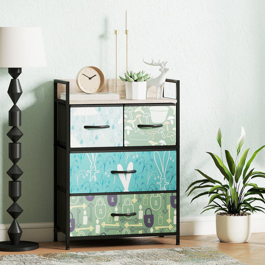 4-Drawer Chest of Drawers - Blue