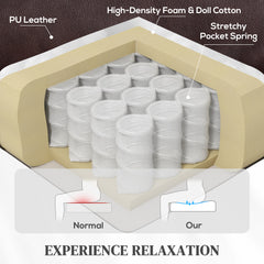 Fynco - Power Lift Recliner Chair with Vibration Massage, Heat, USB - Brown