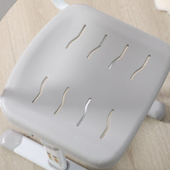 Kids Desk and Chair Set, Student Adjustable Writing Desk, with Drawer, Pen Slot, Hook - Grey