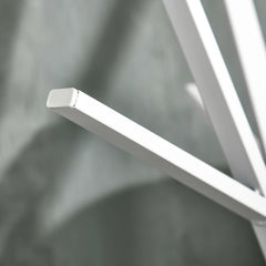 Freestanding Metal Coat Rack Stand 9 Hooks Clothes Tree with 1 Shelf Hat Display Hall Tree Hanger Bag Umbrella Hanging Organiser White