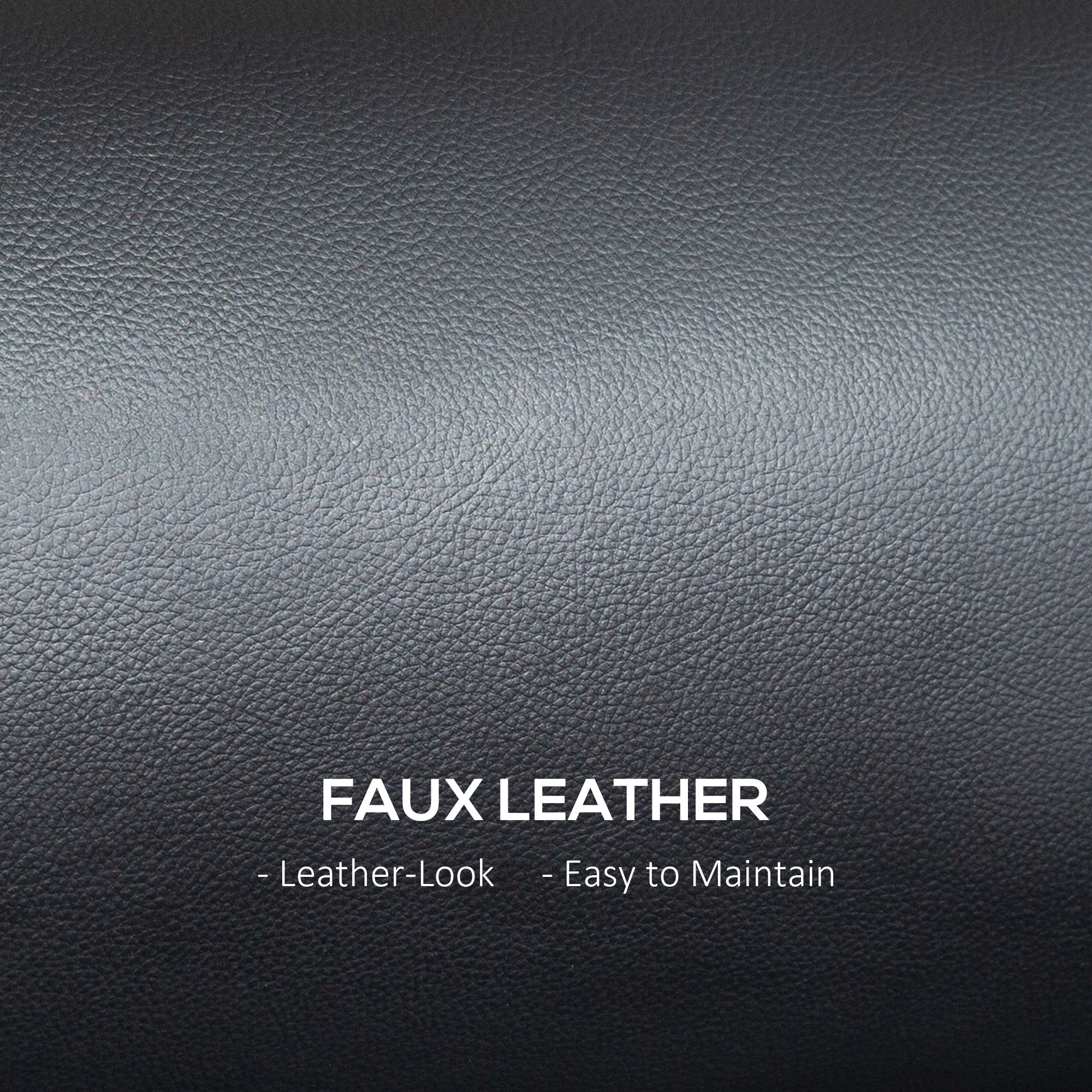 Small Faux Leather 2 Seater Sofa Settee - Black