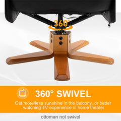 10-Point Massage Sofa Armchair Chair PU Leather W/ Footrest Stool Heat Recliner Black