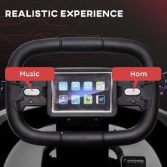 6V Electric Kids Bumper Car, 6V Spin Waltz Car, with Music, Horn, Lights - Black