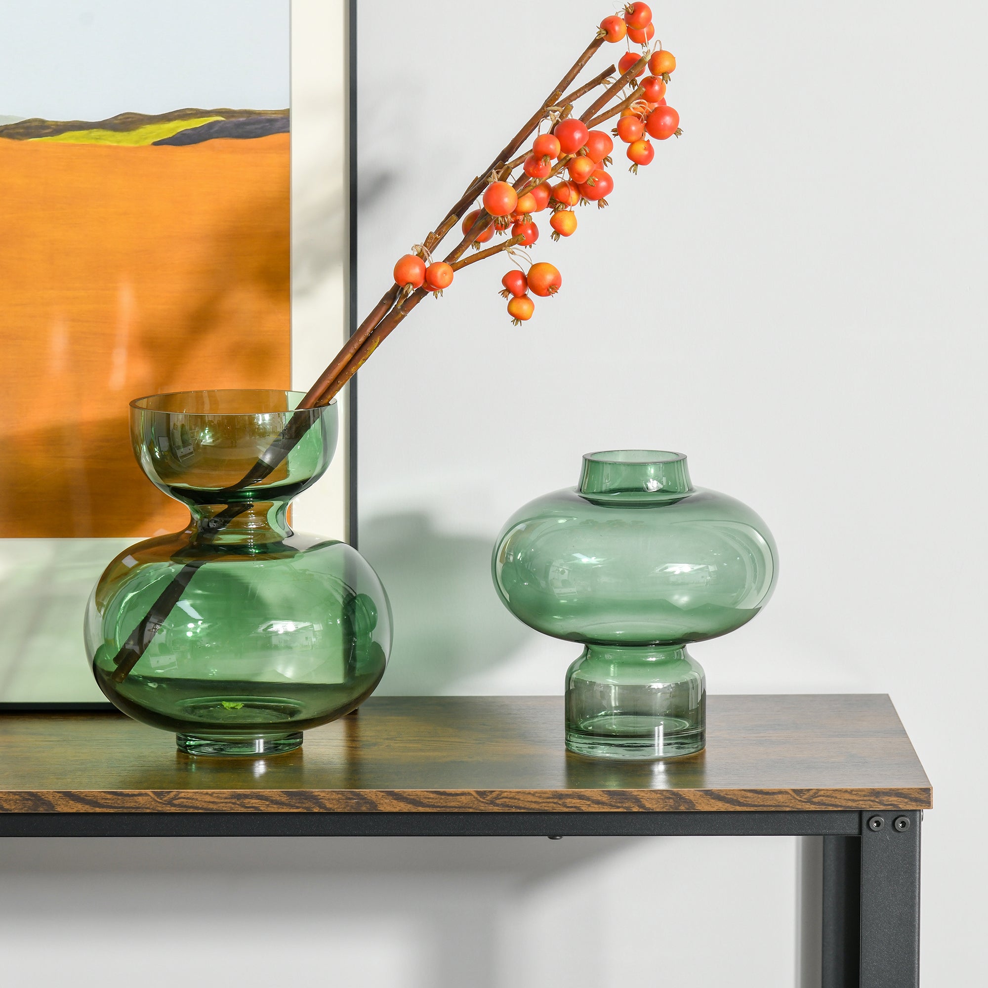 Industrial Console Table，Entryway Table w/Bottom Mesh Shelf Metal Frame Vintage Sofa Table for Hallway, Living Room, Rustic Brown