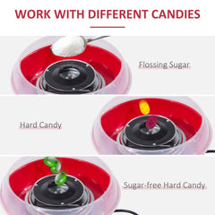 Candy Floss Machine Electric Cotton Candy Maker Gadgetry 450W (Red)