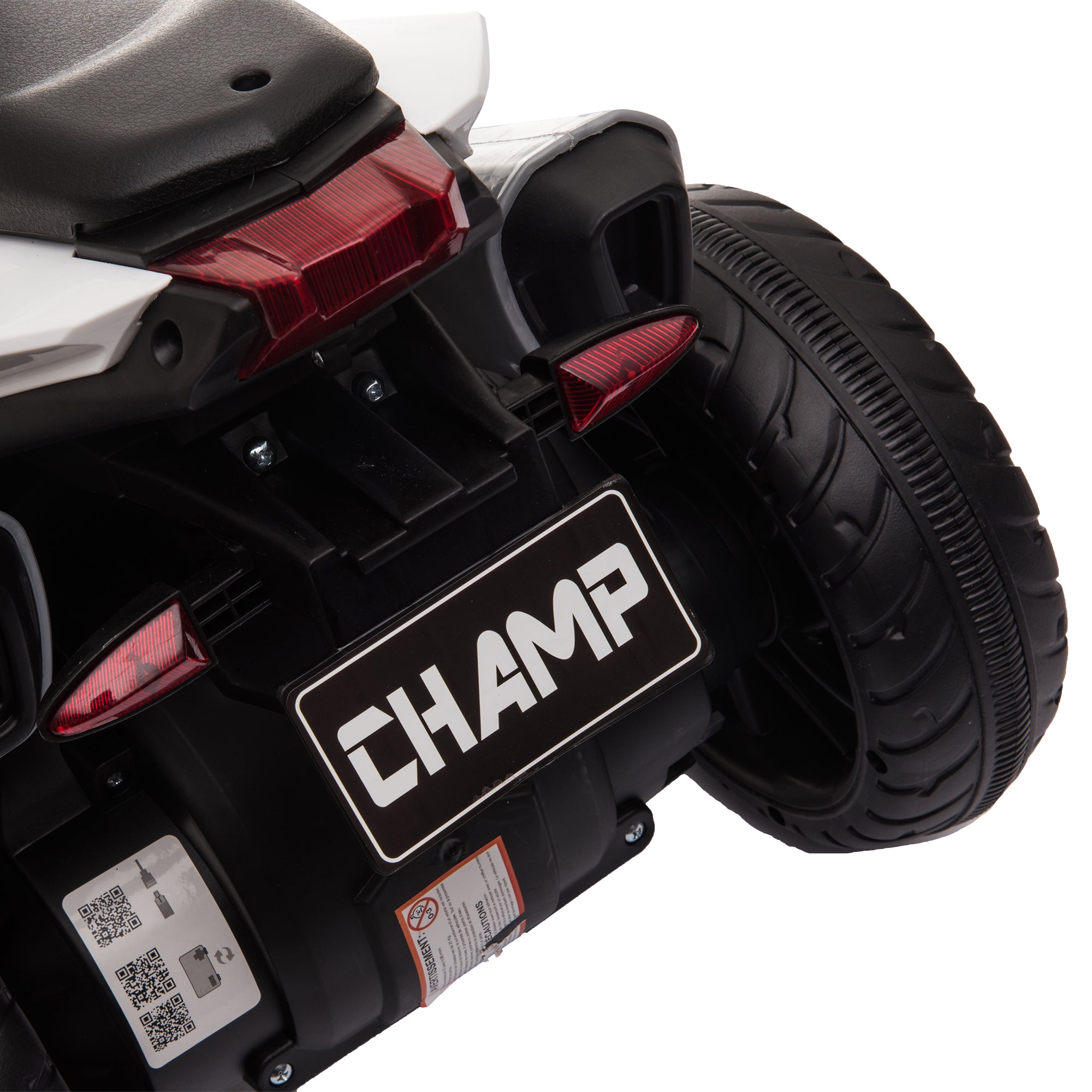 Kids Electric Motorcycle Ride-On Toy, with Three Wheels, Music, Horn, Lights