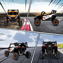 AIYAPLAY 12V Kids Ride On Car with Remote Control, Kids Electric Car with Suspension System, Music, for Ages 3-5 Years, Orange