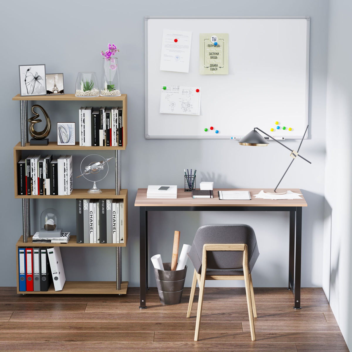 Computer Desk, Writing Table, 120 x 60 x 76cm Workstation for Home Office, Study with Metal Frame, Simple Assembly, Black