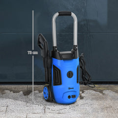 1800W 150-Bar Pressure Washer, with Adjustable Nozzle - Blue