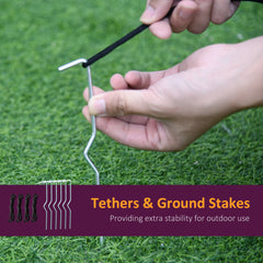 1.8m Inflatable Halloween Lawn Decoration with LED Witches Around A Black Cauldron Outdoor Air Blown Holiday Décor