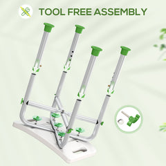 Fynco - 44-51.5cm Aluminium Frame Shower/Bath Stool - Green