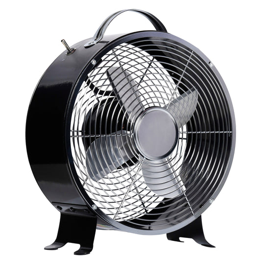 10" 2-Speed Electric Table Desk Fan w/ Safety Guard Anti-Slip Feet Portable Personal Cooling Fan Home Office Bedroom Black