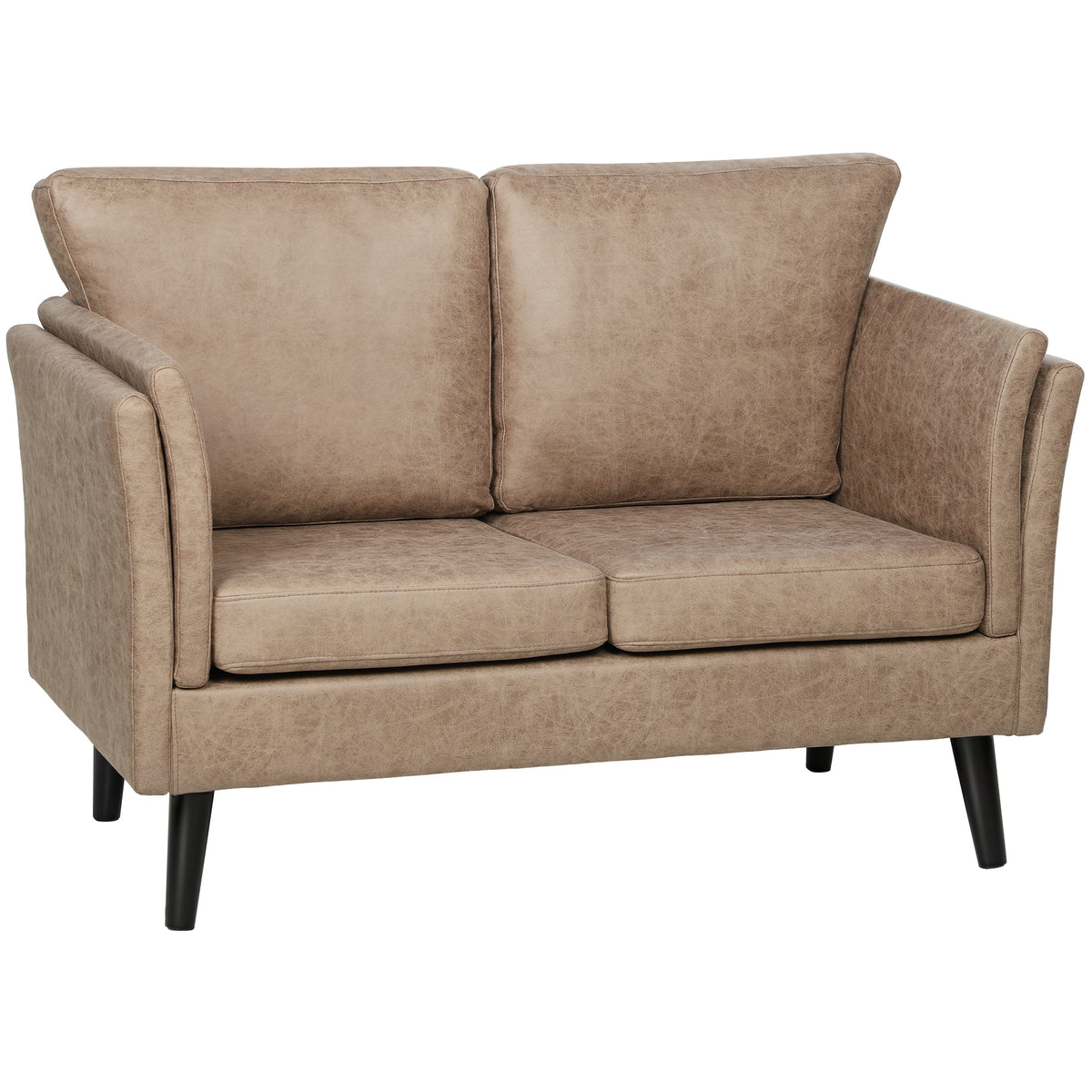 Fynco - Two-Seater Leathaire Sofa - Light Brown