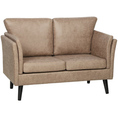 Fynco - Two-Seater Leathaire Sofa - Light Brown