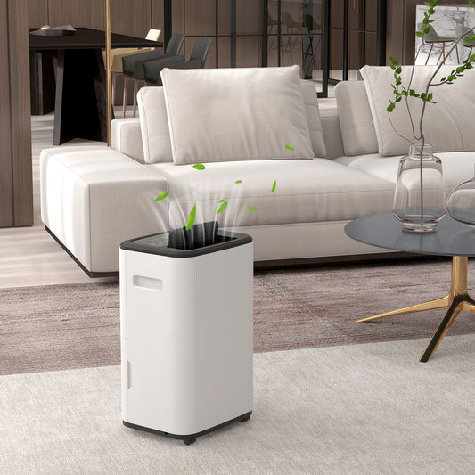 Fynco - 6000mL Portable Dehumidifier with 24H Timer, 3 Dehumidifying Modes, 20L/Day, for Home Laundry Basement