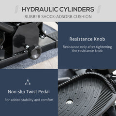 Portable Mini Stepper, Exercise Fitness Machine for Legs Arms Thigh Toner Toning Machine, Stair Steps Workout Training Fitness, w/ Resistance Bands and Floor Mat, Black