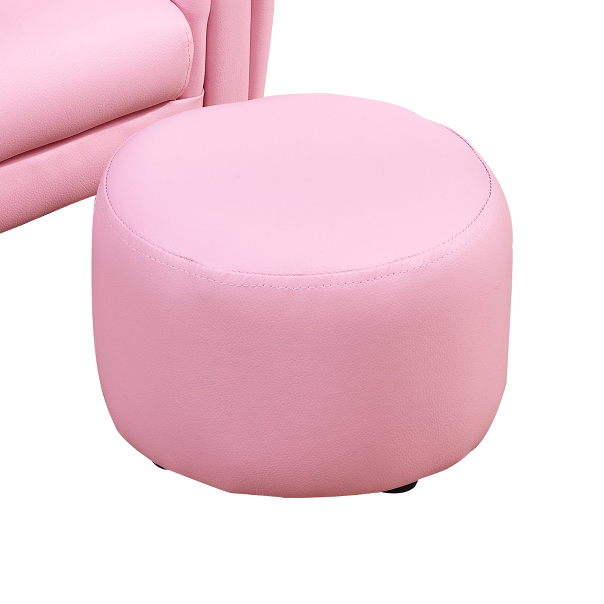 Toddler Chair Single Seater Kids Sofa Set, 54 x 42 x 41cm, Kids Sofa with Stool, Pink