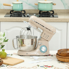 1300W Kitchen Stand Mixer, with Accessories - Beige