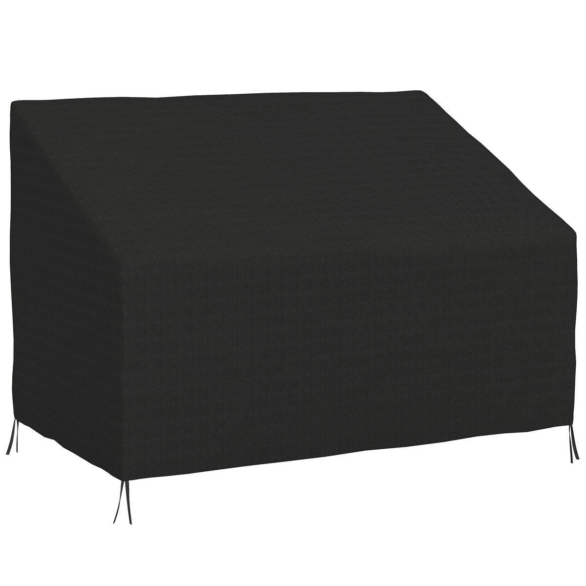 Fynco - 600D Oxford Cloth Furniture Cover, 2 Seater Sofa Protector for Garden Patio, Outdoor, Waterproof, Black, 140L x 84W x 56/94H cm