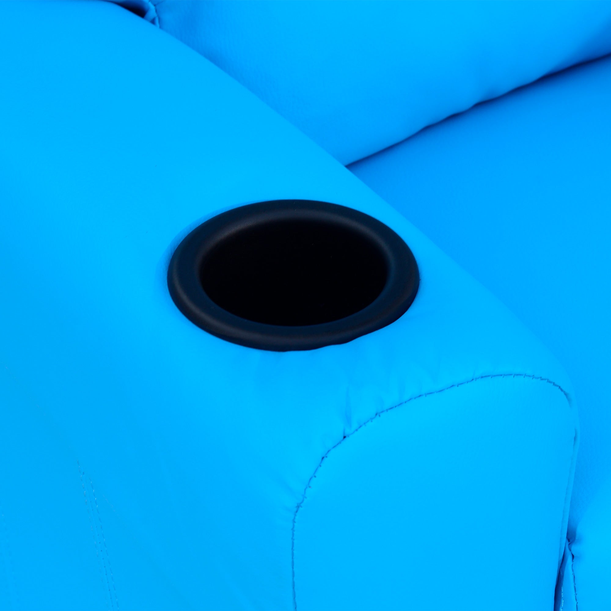 Kids Recliner Chair, PU Leather with Adjustable Backrest, Footrest, Padded Headrest, Blue