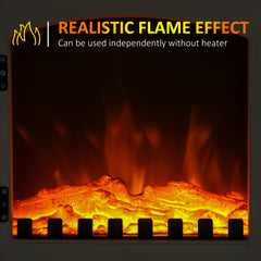 Fynco - 1kW-2kW Vintage Electric Fireplace Heater - White