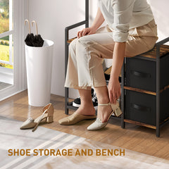 Industrial-Style Multi-Use Hallway Tree - Brown/Black