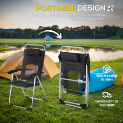 3 Piece Folding Camping Table and Chairs Set, Backpacking Chairs with Portable Table
