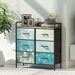 6-Drawer Chest of Drawers - Blue