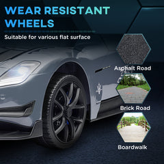 AIYAPLAY Maserati GT2 Licensed 12V Kids Electric Ride on Car with 4 Suspension Wheels, Remote Control, Music, Horn, Lights, Grey