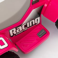 AIYAPLAY 6V Electric Quad Bike for Kids, Ride On ATV w/ Forward/Reverse, Headlights, for Ages 18-36 Months, Pink
