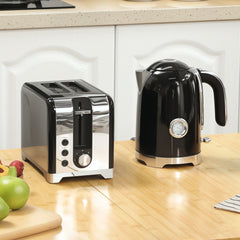 Fynco - Retro Toaster and Kettle Set - Black