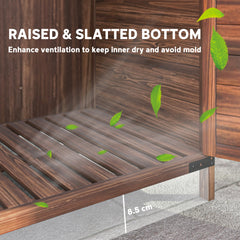 103.5 x 59 cm Wooden Garden Shed - Brown