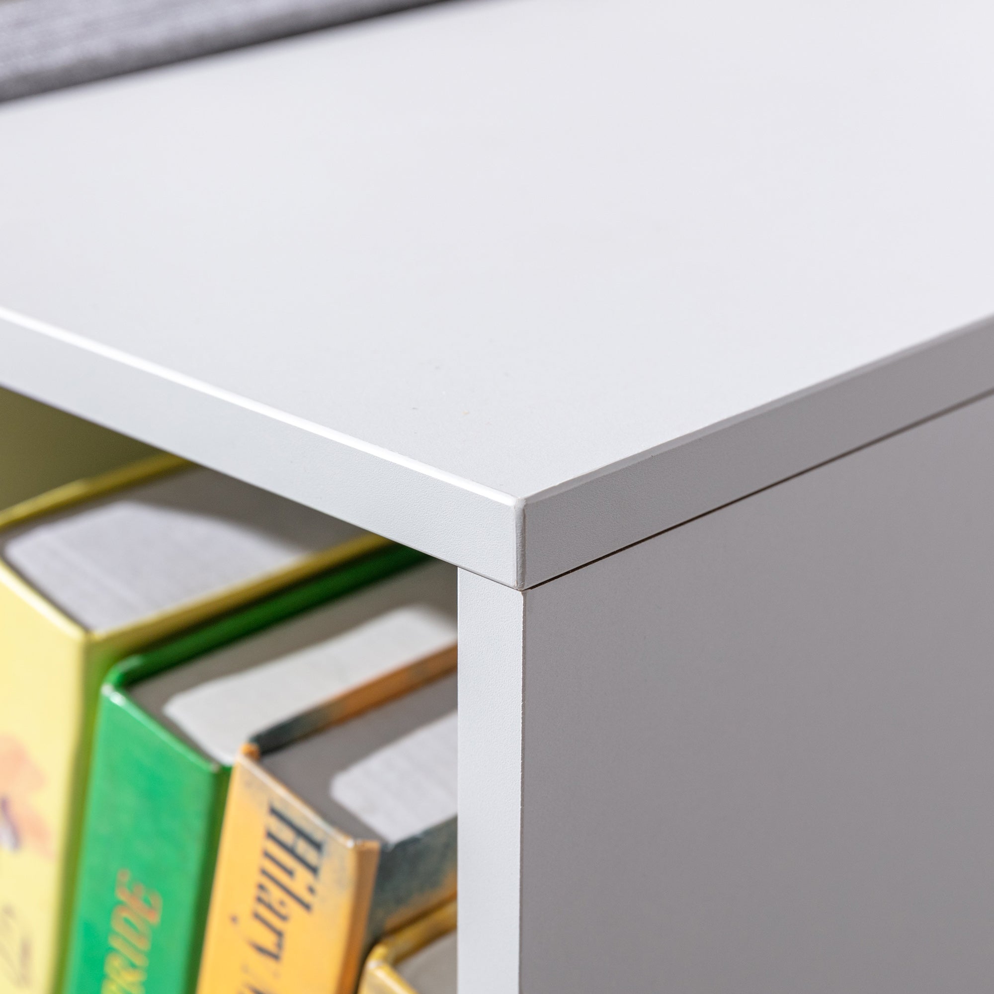 Kids Bookcase Shelf Storage Cabinet Unit, Living Room Sideboard w/ Six Compartments for Toys, Books - Grey