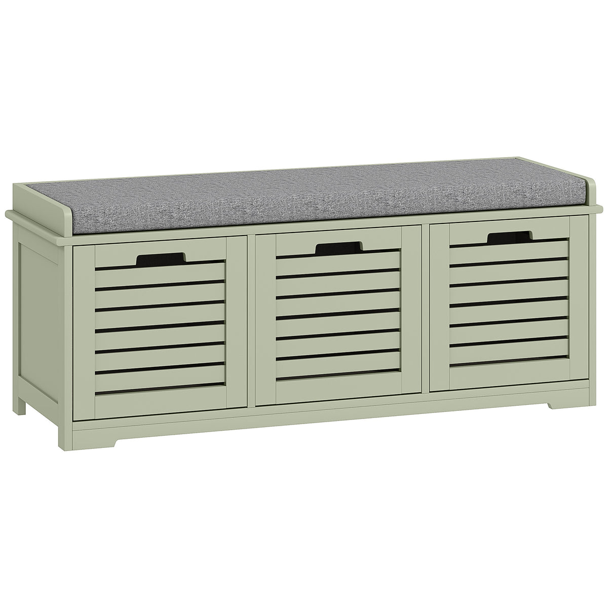 Fynco - 3-Drawer Shoe Storage Bench - Green