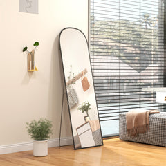165cm Aluminium Frame Standing Mirror - Black