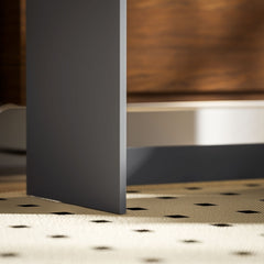 100cm Compact Computer Desk with Keyboard Tray, Home Office Desk with Drawer for Bedroom Study, Grey