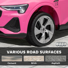 Fynco - 12V Kids Electric Ride on, Electric Car for Kids with Parental Remote, Music, Lights, Suspension Wheels, Pink