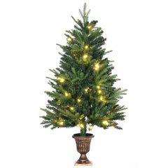 1.2m 4ft Christmas Tree Entrance Décor 750 Tips Xmas Pre-lit Tree 80 LED with Vase Base