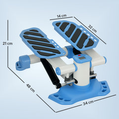 Portable Mini Stepper, Steppers for Exercise Workout with LCD Display Monitor, Anti-skid Foot Pedals for Home Gym Office, Blue