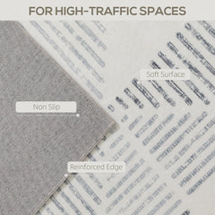 Fynco - Modern Area Rug, Geometric Pattern Non-Slip Washable Rug, Soft Floor Carpet for Living Room, Bedroom, Dining Room, Home Office, 290 x 200 cm, Grey