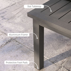 100cm x 60cm Aluminium Outdoor Coffee Table - Brown