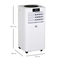 10000 BTU Air Conditioning Unit, 3-in-1 Portable Air Conditioner, Dehumidifier, Cooling Fan with Remote Control, Digital Display, 2 Speeds, 24H Timer, Window Venting Kit, 22m²