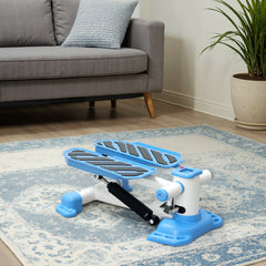 Portable Mini Stepper, Steppers for Exercise Workout with LCD Display Monitor, Anti-skid Foot Pedals for Home Gym Office, Blue